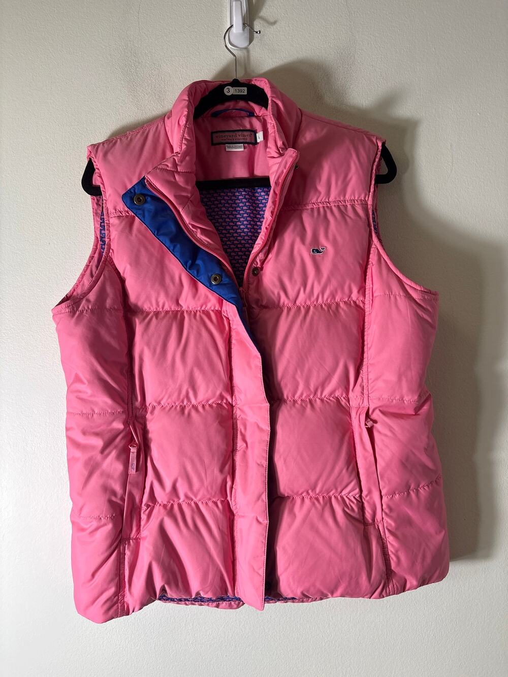 Vineyard Vines Pink Puffy Vest Sz L
